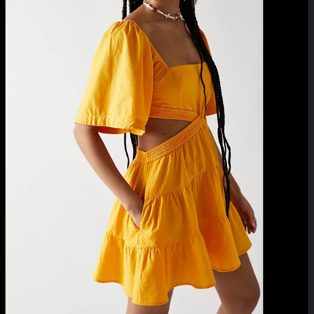 Free People Cross of Sunlight Mini, Yellow, S